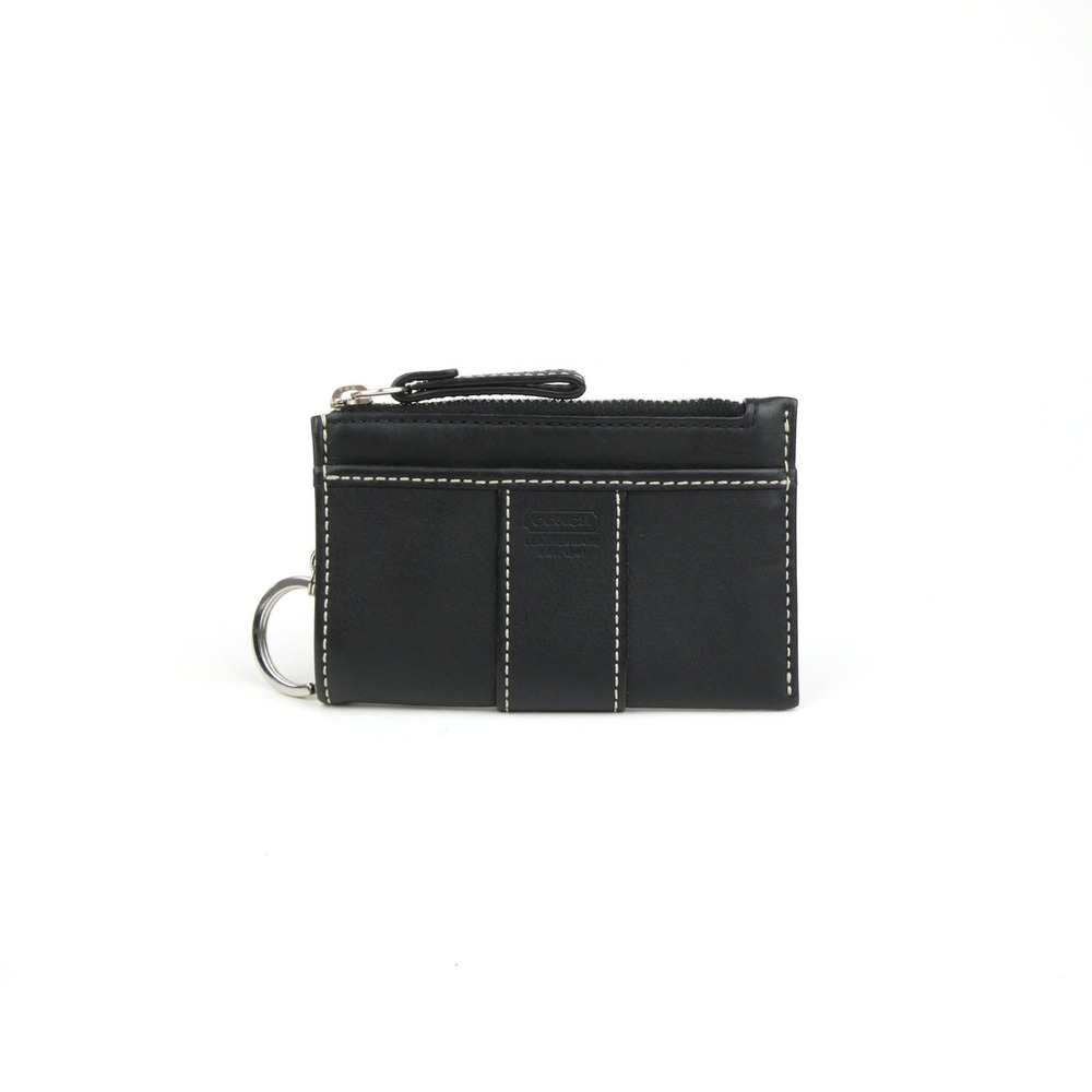 Coach Black Leatherware Mini Skinny Card Case